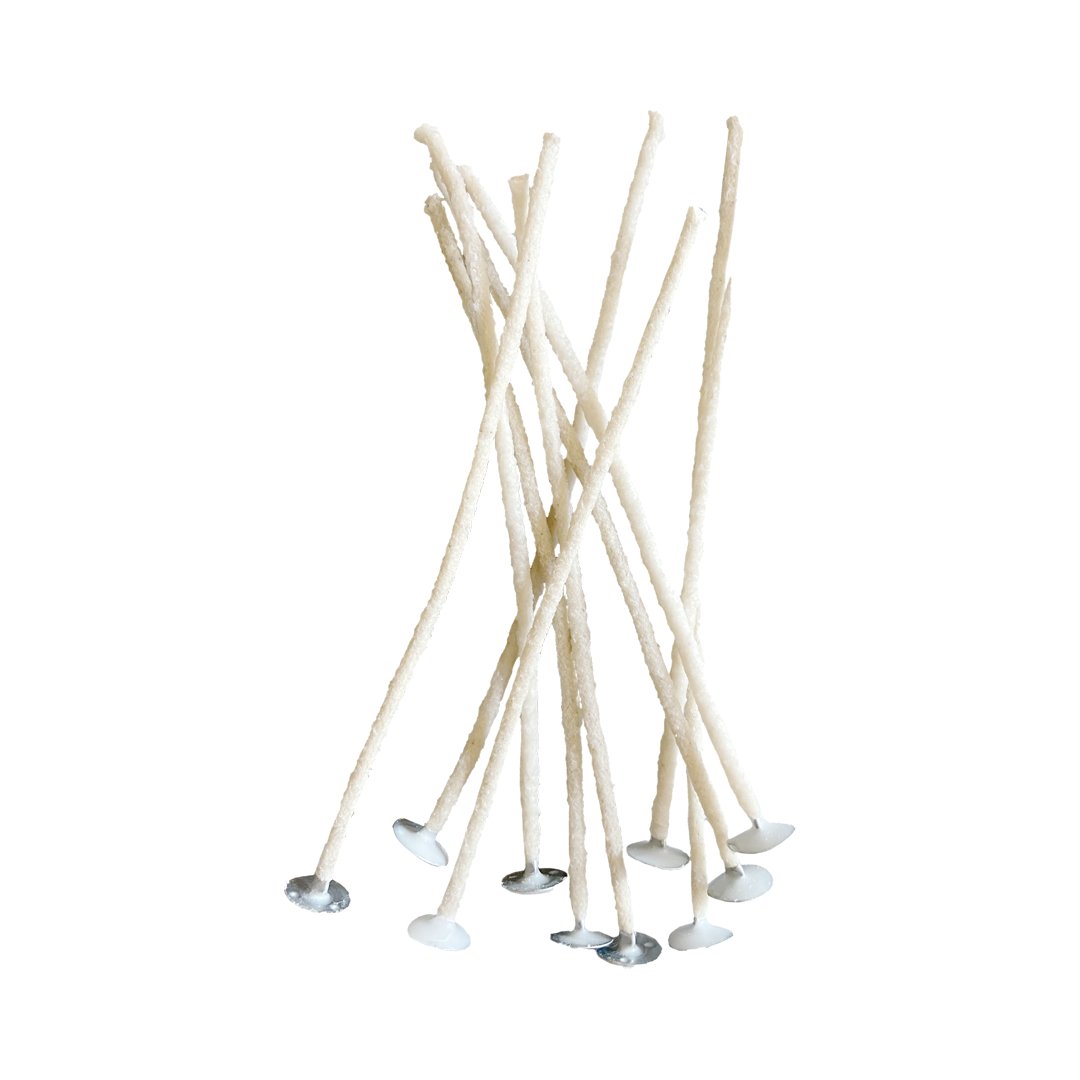 Handmade Pre - Waxed & Tabbed Candle Wicks - 1.5mm x 15cm - 20 Piece - Candle and Craft Bar -