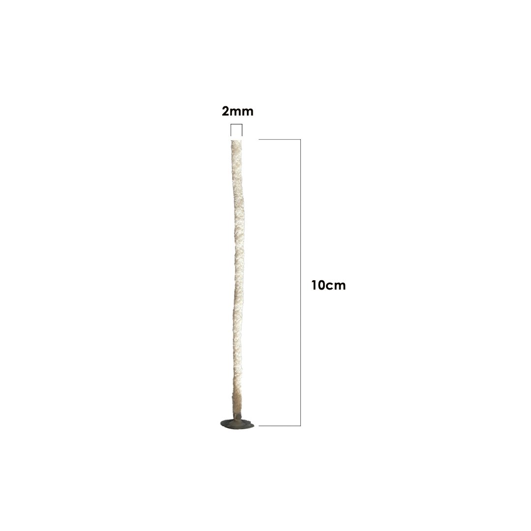 Handmade Pre-Waxed & Tabbed Candle Wicks - 2mm x 15cm - 100 Piece - Pacifrica - CW2x15x100P