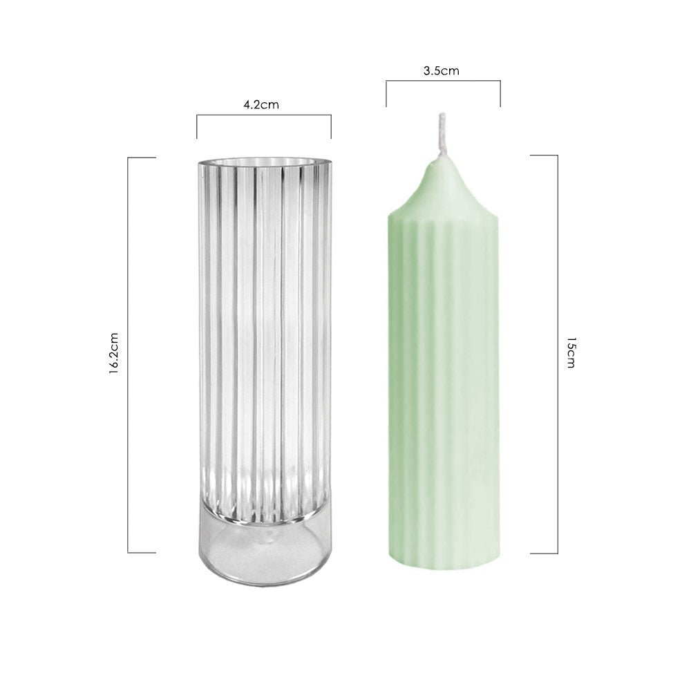 Hard Plastic Pillar Candle Mold 150mm - Pacifrica - CMPILHARD150