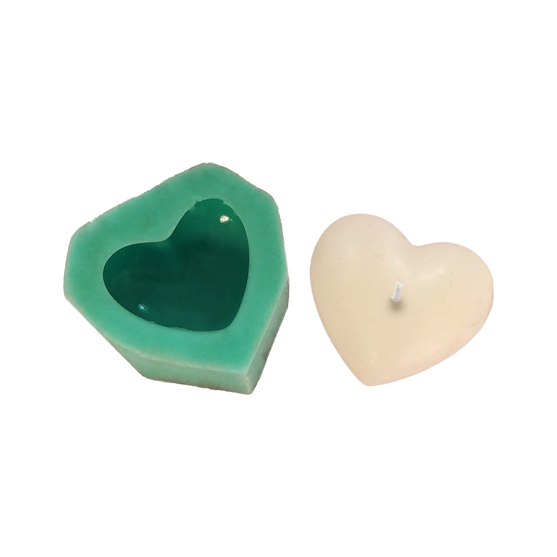 Heart Art Candle Making Kit with Silicone Mold - Candle and Craft Bar - 