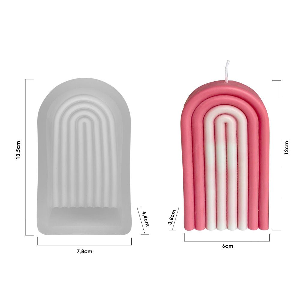 3D Silicone Candle Molds Rainbow - Pacifrica - CM3DR