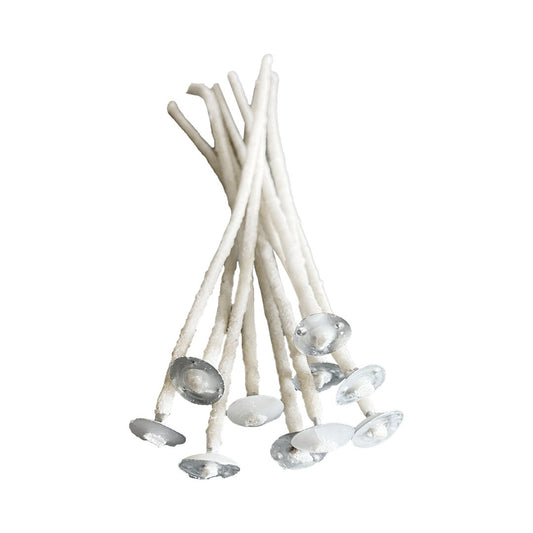 Handmade Pre-Waxed & Tabbed Candle Wicks - 2mm x 10cm - 20 Piece - Pacifrica - CW2x10x20P