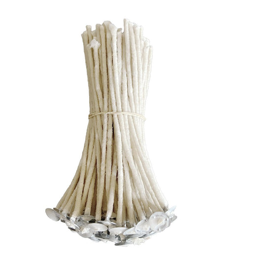 Handmade Pre-Waxed & Tabbed Candle Wicks - 2mm x 15cm - 20 Piece - Pacifrica - CW2x15x20P